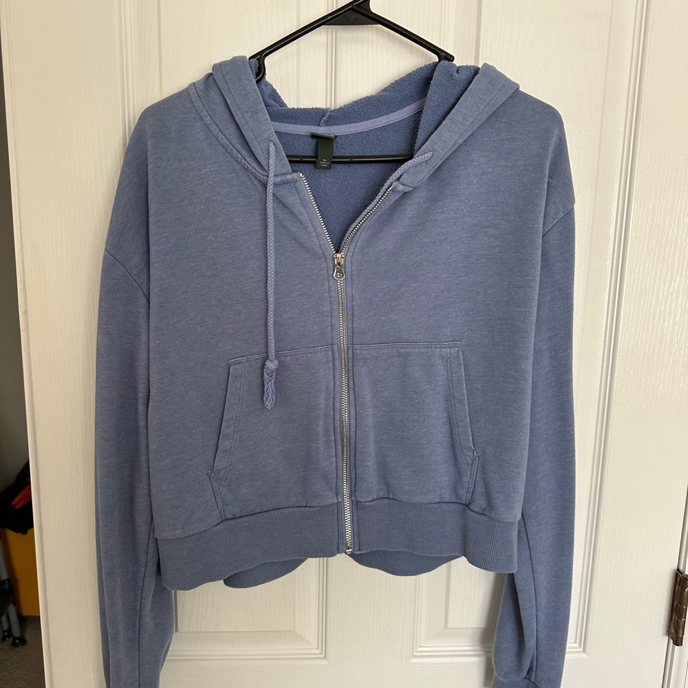 Faded Blue Zip up Jacket